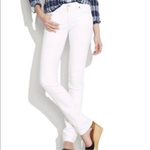 Madewell Rail Straight White Jeans